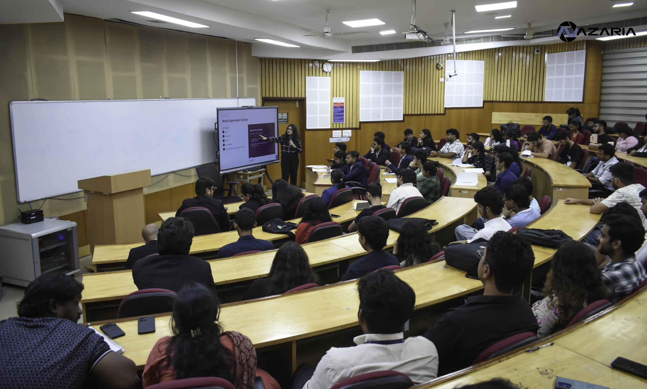 Avantika conducting Corporate Masterclass at her college